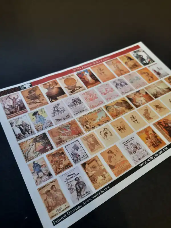 Meilleure Vente Reality in Scale 35294 French WWI Posters - A5 sheet