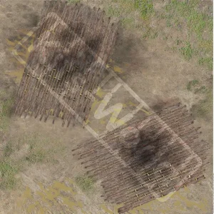 Dernière Chance Kits World B48-505 Wood planked revetments Finnland-Russia (1940-1944) Diorama Self-Adhesive Matt Vinyl - Model Airfield Base (670mm x 670mm)