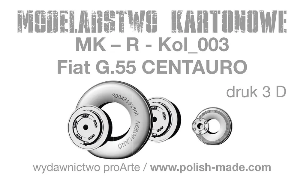 Modelarstwo kartonowe R-KOL003 Fiat G.55 Centauro - Wheels (3D Printing) Offre Du Jour