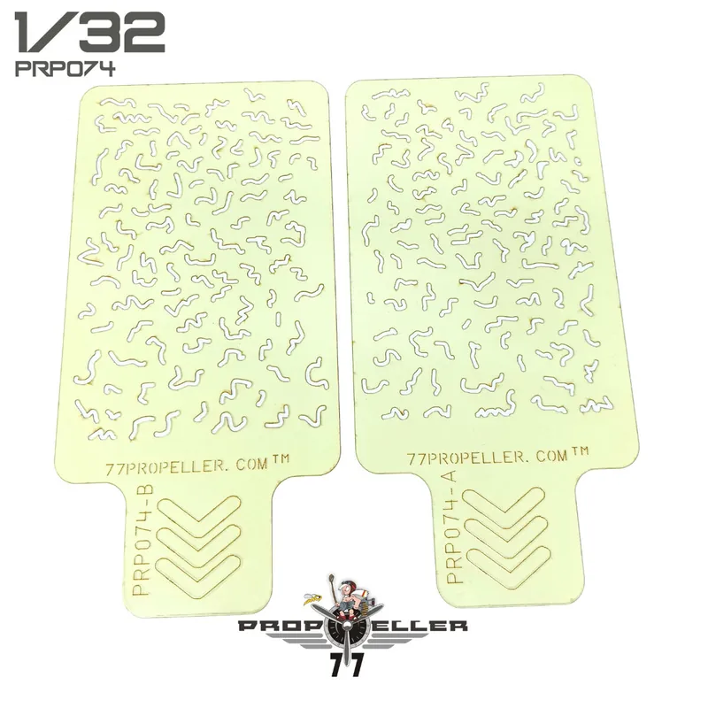 77propeller 074 Italian Aircraft Camouflage Airbrush Template Variant C - Breda Style (2 pcs - 1/32 scale) Commande En Gros