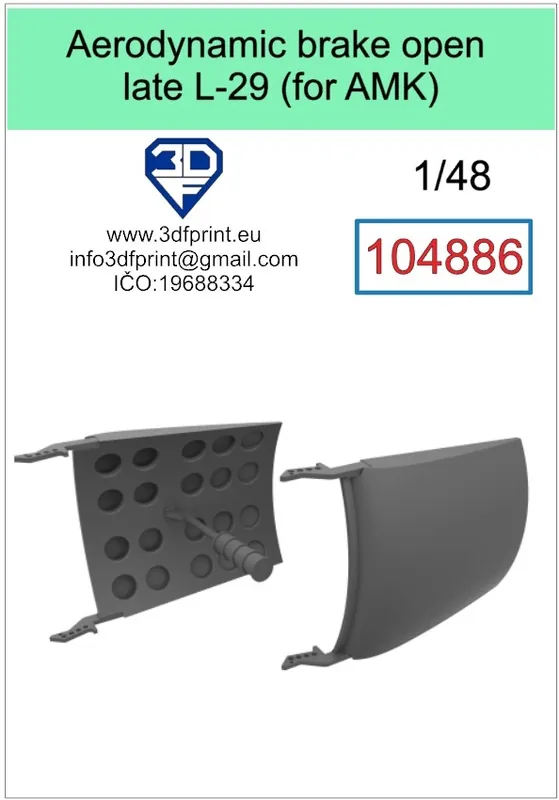 Acheter Direct NEW! 3DF 104886 Aero L-29 Delfin - Aerodynamic Brake Open EARLY (for AMK / 3D-Printed)