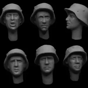 Firestorm Models H3503 German WW2 Helmet Heads Remise