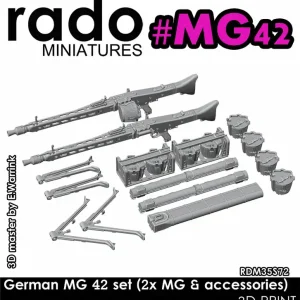 Prix Réduit Rado Miniatures 35S72 German MG42 Set (3D Printed)