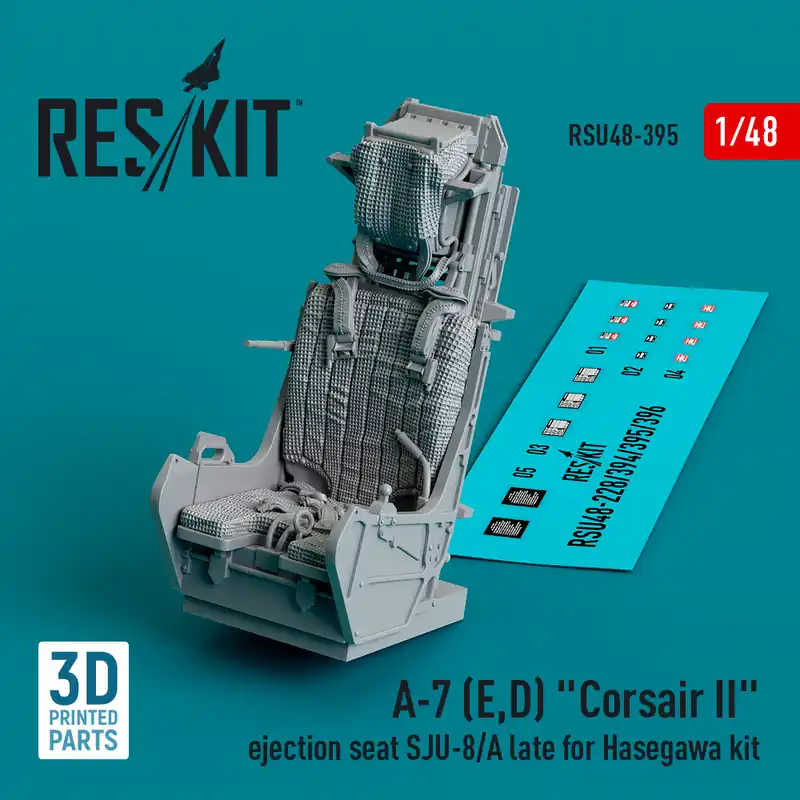 RES/KIT U48-0395 A-7 (E, D) ‘Corsair II‘ Ejection Seat SJU-8/A Late For Hasegawa Kit (3D Printed) Solde