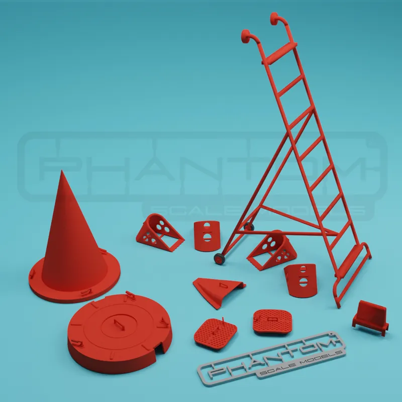 Affaire À Saisir Phantom Scale Models 2023-17-L48 MiG 21 PFM - FOD Covers, Ladder, Chocks (For Eduard)