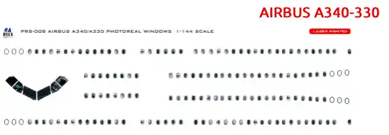 8aDecs PRS-008 Airbus A340/330 - Photoreal Window Set Offre Limitée
