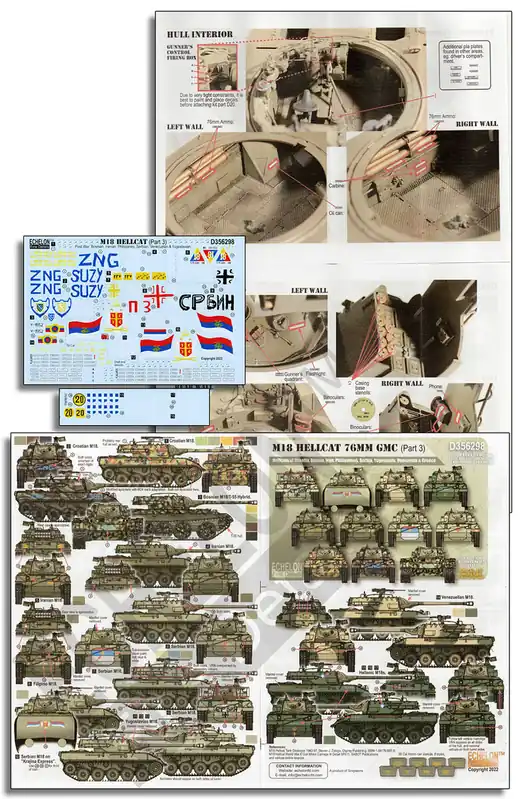 Echelon Fine Details D356298 M18 Hellcat 76mm GMC (Part 3) Seulement Aujourd'hui