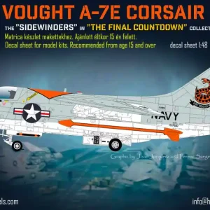 Dernier Modèle HAD Models 48221 A-7E VS-86 Corsair Sidewinders "Final Countdown" collection