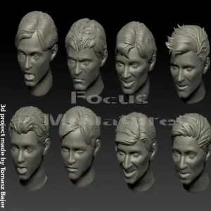 FOCUS MINIATURES 3523 Heads Set 2 (8pcs) Prix Réduit