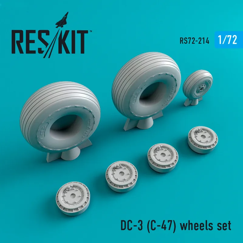 DISCONTINUED RES/KIT 72-0214 DC- 3 (C-47) wheels set Dernière Chance