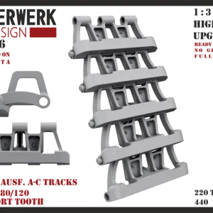 Meilleur Choix Panzerwerk Design 35-PW056 PzKpfw III/IV Tracks KGS 6110/380/120 Type 1 Short Type