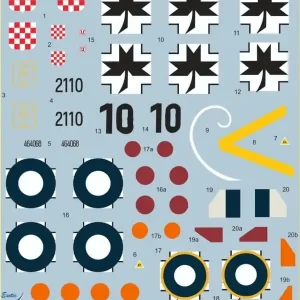 Exotic Decals 72010 Croatian Ultimate Fighter 3 Black 10 BF 109 G in Croatian Service - Part 3 Prix Promo