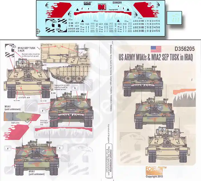 Offre Limitée Echelon Fine Details D356205 US Army M1A1s and M1A2 SEP TUSK in IRAQ