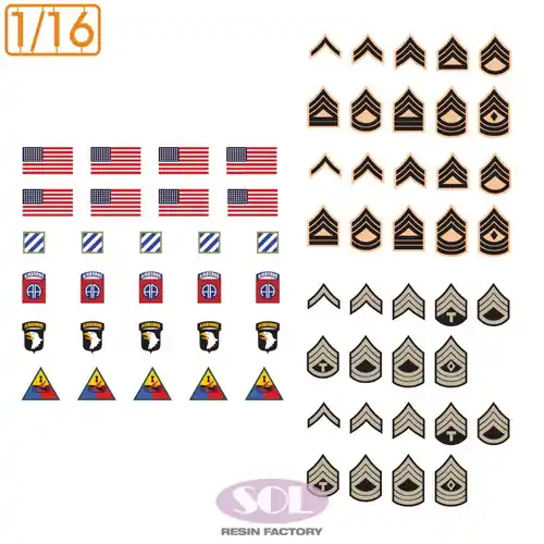 SOLMODEL MM1008 US WWII Army Insignia No.4 Prix Bas