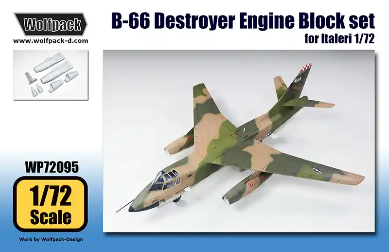Dernier Modèle Wolfpack Design WP72095 Douglas B-66 Destroyer - Allison J71-A Engine Block Set (for Italeri Kits)