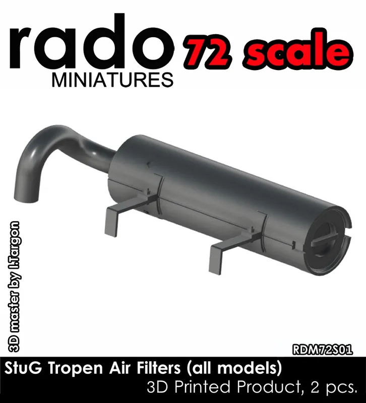 Rado Miniatures 72S01 StuG Tropen Air Filters (All Models) (2 pcs) Super Prix