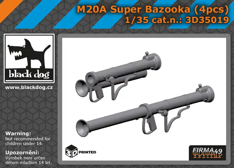 Meilleur Prix Black Dog 3D35019 M20A Super Bazooka (4pcs)