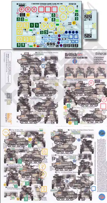Seulement Aujourd'hui Echelon Fine Details D356126 British Vickers Light Tank Mk VIB