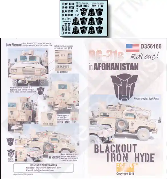Echelon Fine Details D356166 RG-31s in Afghanistan Affaire À Saisir