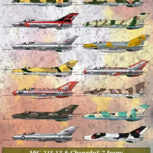Produit De Marque Aztec 48D118 Sky Guardians - MiG-21F-13 & Chengdu F-7 from Bangladesh / Egypt / Indonesia / Iraq / Iran / Israel / Namibia and USA (16 Schemes)