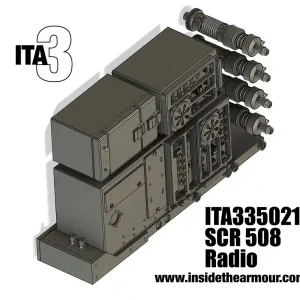 Inside the Armour ITA335021 US SCR-508 AFV Radio Set (3D-Printed) Quantité Limitée