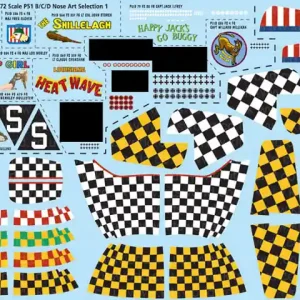 Certifié Kits World 172011 North-American P-51D Mustang Nose Art, Kill Markings, Nose Checks (Part 1)