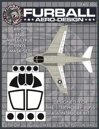Furball Aero-Design FMS006 Grumman A-6 A/E Intruder - Vinyl Mask Set (designed to be used with the Hobby Boss kits) Livraison Express