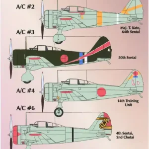 Populaire Lifelike Decals 48058 Nakajima Ki-27 Nate (Type 97 Fighter) Part 6 (8 schemes)