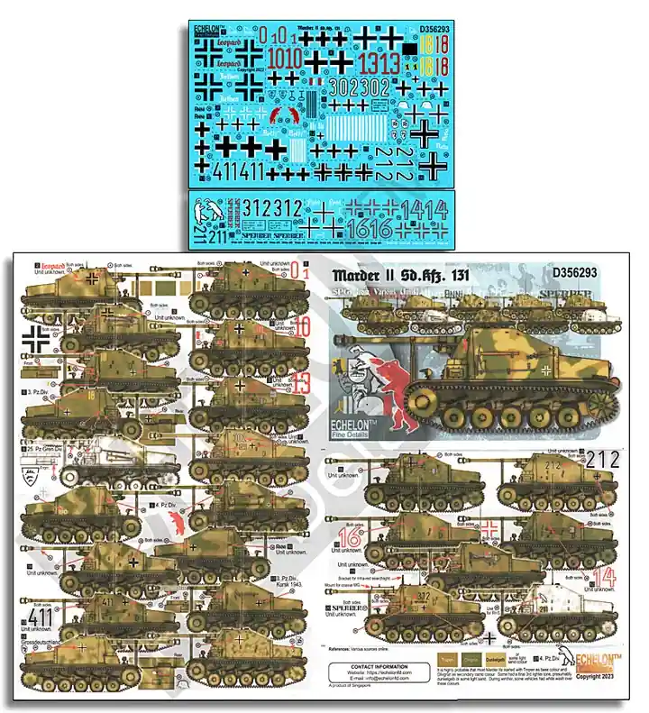 Echelon Fine Details D356293 Marder II Sd.Kfz. 131 Acheter En Ligne