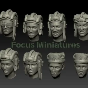 Acheter Direct FOCUS MINIATURES 3550 Russian WW2 Tankers Heads Set