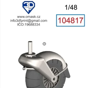 3DF 104817 Ju-88 Tail Wheel Early Type 1 (For ICM) Authentique