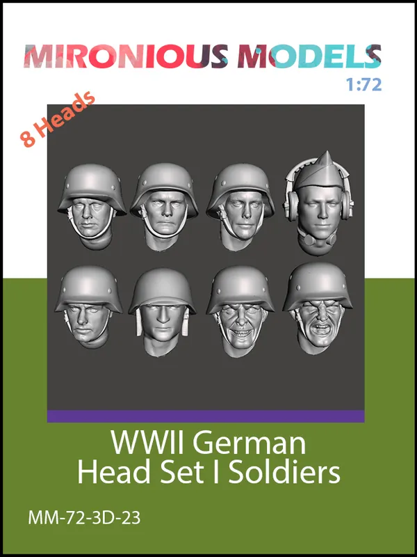 Prix Bas Mironious Models 72023 WWII German Head Set I Soldiers