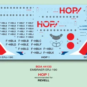 BOA Decals 144133 Embraer ERJ-190 HOP! (for Revell kits) Top Vente