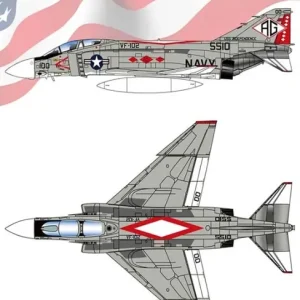 Affaire À Saisir Galaxy-Model G48012 F-4 J Phantom II CAG - Fighter Squadron One Zero Two VF-102 ‘Diamond Back‘ 1973
