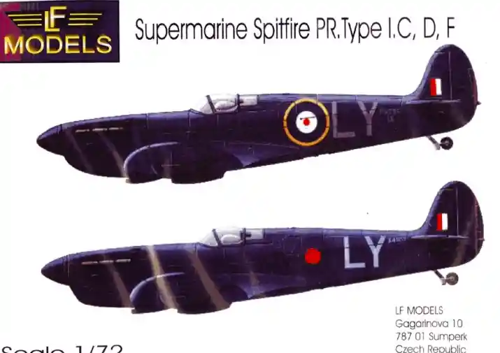 LF Models LF7215 S.Spitfire PR Type I.C, I.D, I.F Produit De Marque
