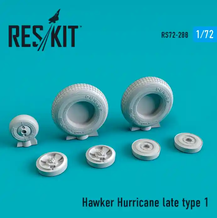 DISCONTINUED RES/KIT 72-0288 Hawker Hurricane wheels set late type 1 Marque