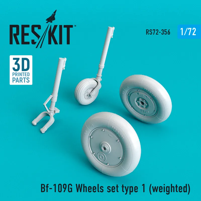 Paiement Sécurisé DISCONTINUED RES/KIT 72-0356 Bf-109G wheels set type 1 (weighted)