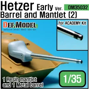 DEF Model DM35032 Hetzer Early version Barrel Mantlet Set 2(for Academy 1/35) Meilleur Choix