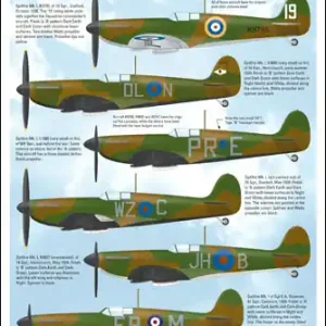 Iliad Design 48003 Supermarine Spitfire Mk.I (pre-war 5 schemes) Promotion Saisonnière