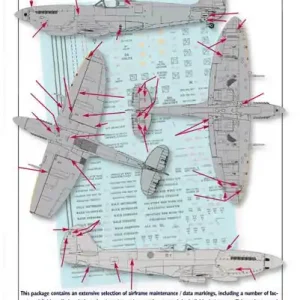 Aviaeology AOD32S09M Supermarine Spitfire - Airframe Stencil/Data (for Mk.IX & Mk.XIV / applicable to Mk.XII & XVIII) Bon Plan