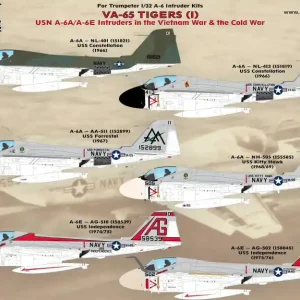 AOA decals 32-023 VA-65 Tigers 1 - USN A-6A/ A-6E Intruders in the Vietnam War & the Cold War Promotion