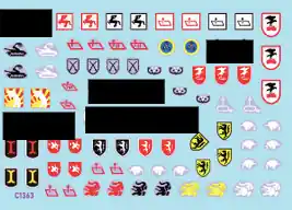 Star-Decals 35-C1363 StuG-Abt 5. Generic insignia and unit markings for the Sturmgeschütz units. Paiement Sécurisé