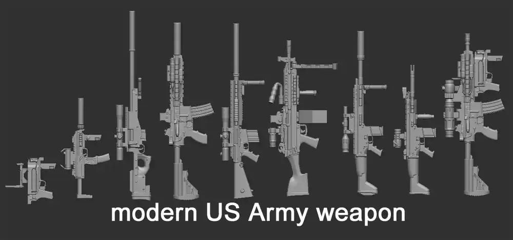 Meilleure Vente Germania-Figuren 72-CW-2503 US Weapons Modern Era 01