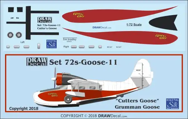 Draw Decal 72-GOOSE-11 Grumman G-21 Goose - "Cutter‘s" Petit Prix