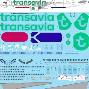 26 Decals STS44422 Airbus A321-251NX (Neo) -Transavia (Screen Printed Decal) Vente Directe
