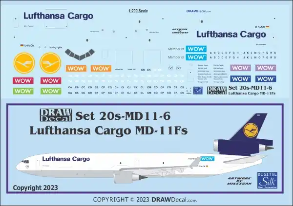 Satisfait Ou Remboursé Draw Decal 20-MD11-06 McDonnell Douglas MD-11 - Lufthansa Cargo