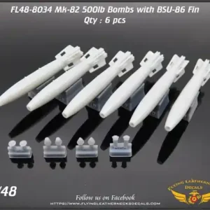 Flying Leathernecks 48-8034 Mk-82 with BSU-86 retarded fins - 3D-Printed (6 pcs) Commande En Gros