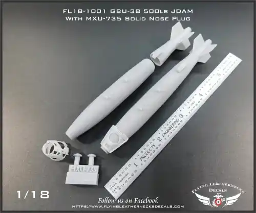 Prix Choc Flying Leathernecks 18-1001 GBU-38 500lb JDAM with MXU-735 - 3D-Printed (for AV-8B Hobby Boss kit)