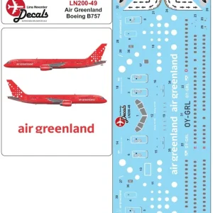 Lima November Decals 200-49 Boeing 757 - Air Greenland Scheme Bon Plan