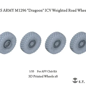 Quantité Limitée ET Model P35-112 US ICV M1296 Dragoon - Weighted Road Wheels (for AFV Club Kit)